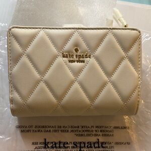 Kate Spade Beige Quilted Wallet